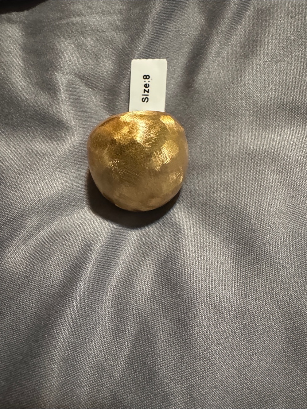 Park Lane Brushed Gold Sculpted Dome Ring